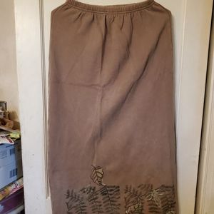Bluefish heavy knit skirt in tan xl